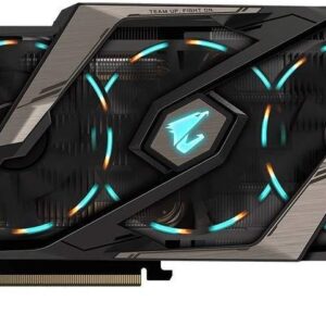 كرت شاشة أورس من جيجابايت بمعالج رسوميات انفيديا جي فورس آر تي اكس AORUS graphics card GeForce RTX 2080 Ti تي آي تاي بذاكرة جي دي دي آر 6 سعة 11 جيجابايت