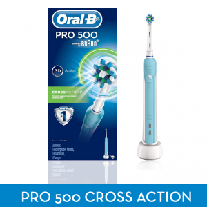 اورال -بي برو Oral B Pro 500 كروسيكاشين فرشاة اسنان قابلة لاعادة الشحن باورد من براون