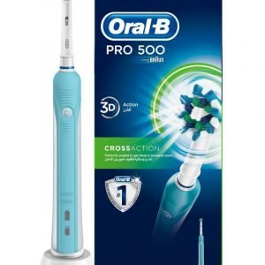 Oral B Pro 500 Power Toothbrush أورال بي وفرشاة أسنان كهربائية برو 500 أبيض/أزرق 8سنتيمتر