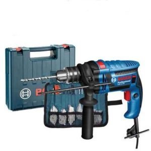 Bosch GSB 13 RE مثقاب مطرقي بروفيشنال مع 100 ملحق من بوش GSB 13 RE، متعدد الالوان