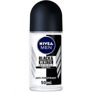 NIVEA MEN Invisible Black & White Original Antiperspirant Roll-On Deodorant – For Men – 50ml