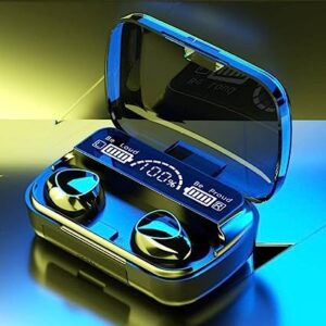 M10 Wireless Bluetooth Headset سماعة اذن داخلية لاسلكية M10 سماعات اذن رياضية بخاصية تقليل الضوضاء مع شاشة ديجيتال وميكروفون، اسود