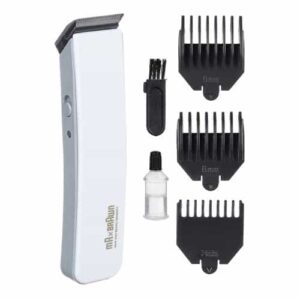 ماكينة تشذيب الشعر ماكس براون، بالشحن، ابيض - MP-802