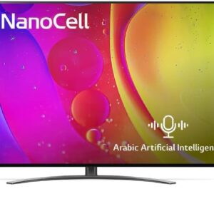تلفزيون نانو سيل 50 بوصة من سلسلة NANO84 من ال جي، تصميم شاشة سنمائية 4K، تقنية HDR نشطة، WebOs، Smart Ai ThinQ، تعتيم محلي، 50NANO846QA (جديد 2022)