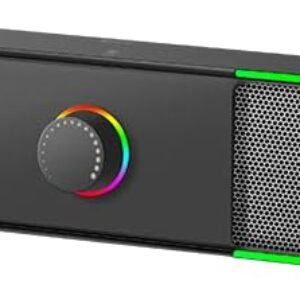 مكبر صوت ستيريو SK600 من اكسترايك مي للالعاب باضاءة RGB - مخرج طاقة اجمالي 6 وات - تحكم باللمس للاضاءة الخلفية - تاثيرات RGB مع 3 اوضاع - مقبض صوت يسهل الوصول اليه