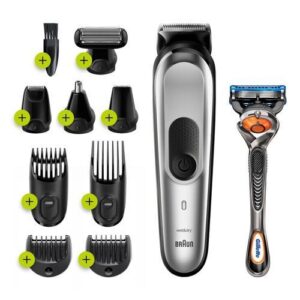 MGK7220 All-in-one Trimmer, 10-in-1 Trimmer, 8 Attachments + Gillette Fusion5 ProGlide Razor
